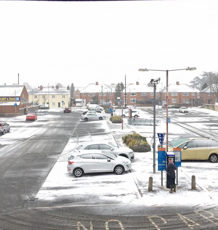 Large car park (though weather is usually better!). This from our window - it's that close